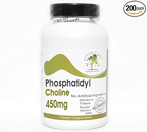 Phosphatidyl Choline 450mg ~ 200 Capsules - No Additives ~ Naturetition Supplements