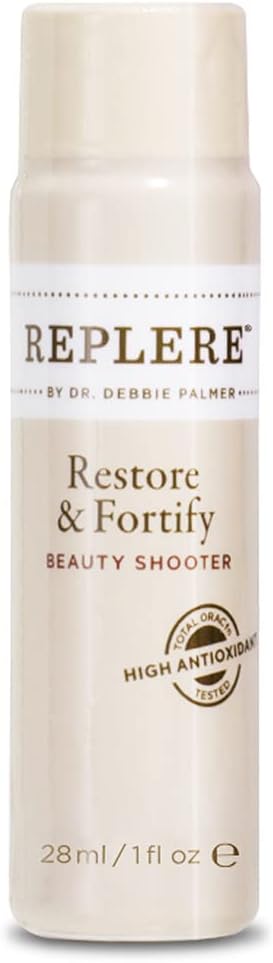 Replere Restore &amp Fortify Beauty Shooters – All-Natural Antioxidant Shots with Vitamin C Camu Camu Goji Acai Blueberry &amp Pomegranate – Supports Radiant Skin Energy &amp Wellness – 14 ct
