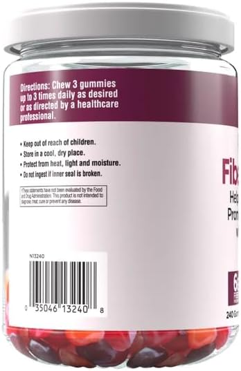 Fiber Care Gummies 240 ct 80 Servings 6g of Fiber Per Serving Help Supports Regularity &amp Promote Digestive Health Pack of 2