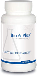 Biotics Research Bio 6 Plus Digestive Support Supports Pancreatic Function 50000 NF Units Amylase 9300 NF Units Lipase 50000 NF Units Protease Pancreatic and Digestive Enzymes 90 Tablets