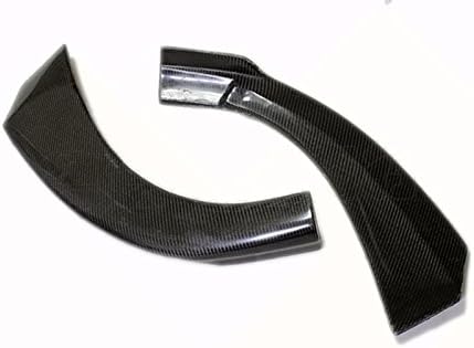 Eppar® New Carbon Fiber Piecha Front Lip Spoiler 2PCS Compatible with Mercedes Benz CLA Class C117 2013-2018 CLA180 CLA200 CLA220 CLA250 (No Red Line)