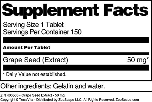 Grape Seed Extract - 50 mg (150 Tablets ZIN: 406583) - 2 Pack