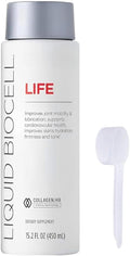 Liquid BioCell Life Liquid Collagen Supplement with Hyaluronic Acid and Type II Collagen - Anti-Aging Drink - 450 mL / 15.2 fl oz with Measuring Table Spoon