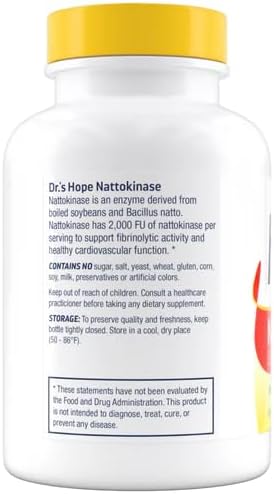 Nattokinase Supplement 2000 FU - Made in USA Backed by 30+ Years of Trust - Non-GMO cGMP Certified - 6 Month Supply