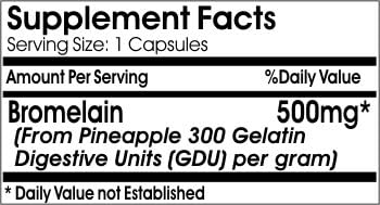Bromelain 500mg ~ 90 Capsules - No Additives ~ Naturetition Supplements