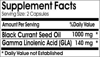 Black Currant Seed Oil 1000mg // 90 Capsules // Pure // by PureControl Supplements