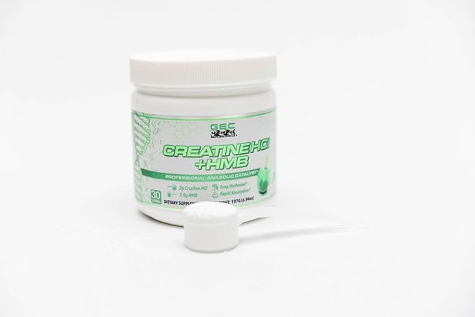 Creatine HCl + HMB for Athletes – Performance &amp Recovery Formula – 2g Creatine HCl 2.5g HMB – Fast Absorption No Bloat No Loading – 30 Servings – GEC (Standard Green Apple)