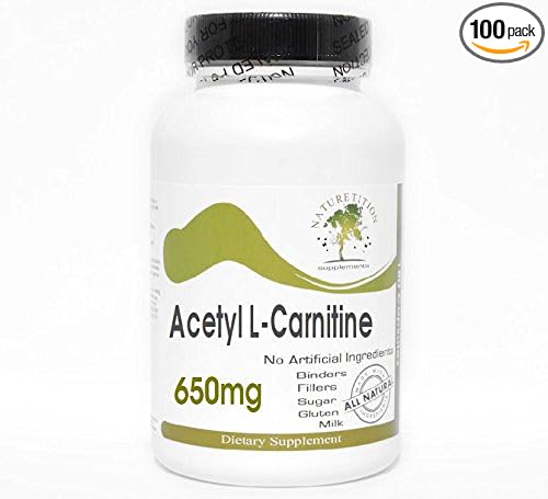 Acetyl L-Carnitine 650mg ~ 100 Capsules - No Additives ~ Naturetition Supplements