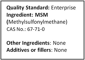 MSM (Methylsulfonylmethane) Pure Powder (4000 Grams (8.8 lb))