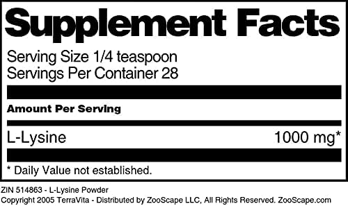 Terravita L-Lysine Powder (1 oz ZIN: 514863) - 3 Pack