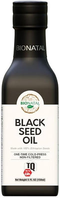 BioNatal Ethiopian Black Seed Oil 5oz Glass– Cold Pressed Nigella Sativa Producing Black Cumin Seed Oil Unrefined &amp Non-Filtered High TQ Up to 4.64% – Supports Immune System Digestion &amp Joi