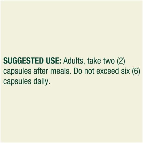 Activated Charcoal Dietary Supplement 520 mg 60 Count