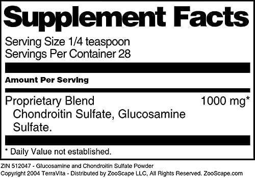 Terravita Glucosamine and Chondroitin Sulfate Powder (1 oz ZIN: 512047) - 3 Pack