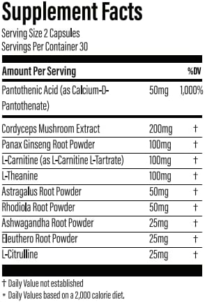 Adrenal Energy – Doctor-Formulated Adrenal Support for Energy &amp Stress Balance – Supports Healthy Adrenal Function &amp Sleep – With Rhodiola Ashwagandha Cordyceps B Vitamins &amp More – 60 C