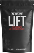 Xwerks Lift Creatine Monohydrate Powder Micronized and Unflavored with 80 Servings 5000mg 5g Per Scoop Highly Soluble Pre Workout Creatine for Women and Men Muscle Power and Training Endurance