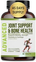 NutraPro Glucosamine Chondroitin MSM Joint Relief Supplements &amp Bone Health - for Knee &amp Joint Relief Bone Strength Joint Health Movement Flexibility Strength &amp Comfort.45 Days Servin
