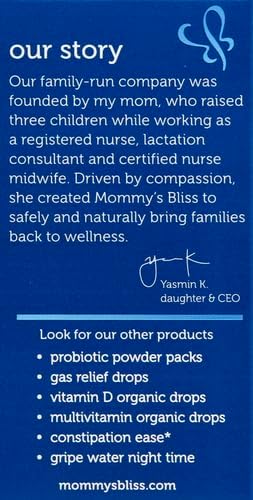 Mommy's Bliss Baby Probiotics + Vitamin D DropsSupports Digestive Health &amp Immune Function*400IU Vitamin DSupports Bone Development*Newborns+Flavorless0.34 Fl Oz (30 Servings)(Pack of 2)
