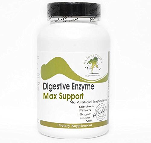 Digestive Enzyme Max Support ~ 180 Capsules - No Additives ~ Naturetition Supplements