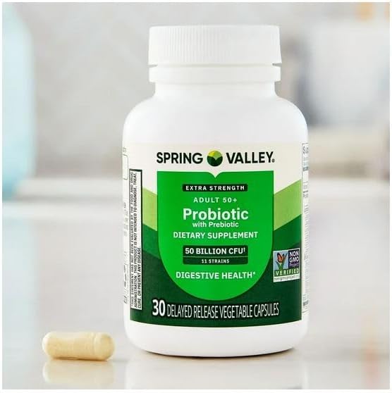 H4U Spring Valley Extra Strength Probiotic Vegetable Capsules for Digestive Health (Age 50+ 30 Count)