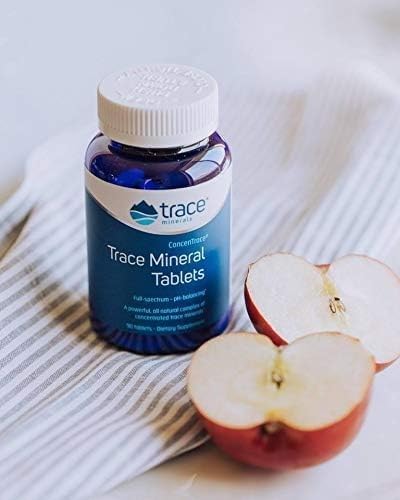 Trace Minerals ConcenTrace Trace Minerals Tablets - Daily Supplement for Overall Wellness - Natural Energy Bone Strength Healthy Connective Tissue &amp Immune System Support - 90 Count (30 Servings