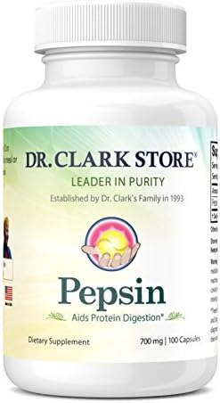 Dr. Clark Pepsin Supplement 700mg 100 Gelatin Capsules