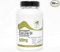 Norwegian Cod Liver Oil Concentrate 500mg ~ 100 Capsules - No Additives ~ Naturetition Supplements