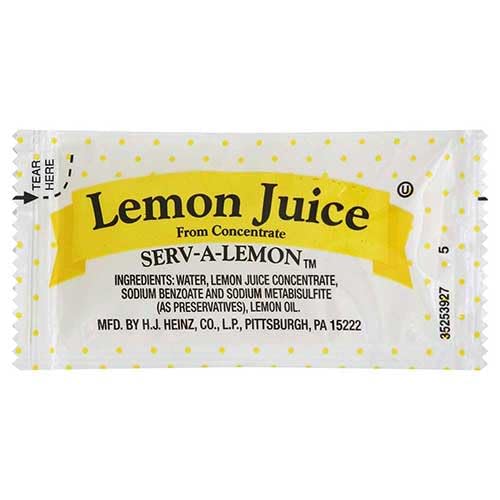 Lemon Juice Packets 4 Gram -- 200 per case