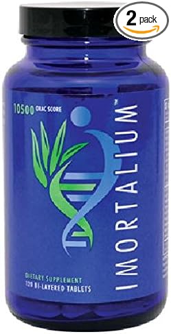 Youngevity Imortalium® - Anti-Aging Telomere Health Fucoxanthin Carotenoid Blend Fucoidan Blend MSM Glutathione Skin Rejuvinating Blend + 12 Whole Foods 120 Tablets (Pack of 2)