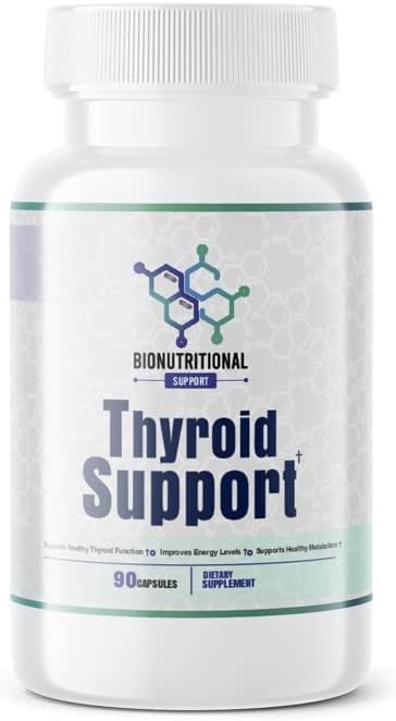 Thyroid Support - Ltyrosine Iodine Vitamin B12 Complex Zinc Selenium Ashwagandha Copper &amp More 30 Day Supply
