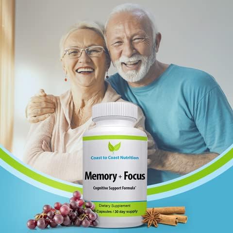 Brain Supplement – Memory Focus &amp Clarity - All-natural Brain Boosting supplement – Formulated with a whopping 41 Nootropic Ingredients: Choline Pho sphatidylserine Bacopa Extract Huperzine A
