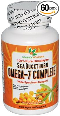 New - Seabuck Wonders Sea Buckthorn Omega 7 Complete - 500 mg - 60 Softgels