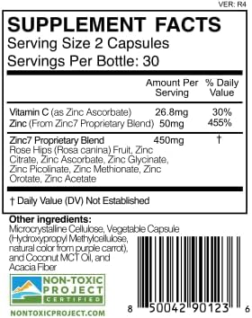 Zinc7: 7-in-1 Zinc Complex 50mg - Maximum Absorption for Immune Defense Deep Sleep &amp All-Day Energy | Hormone Balance Mental Focus &amp Metabolism Support | 60 Vegan Capsules