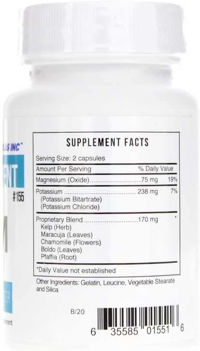 Systemic Formulas PTM Potassium Stabilizer 60 Capsules Bio Nutriment #155.