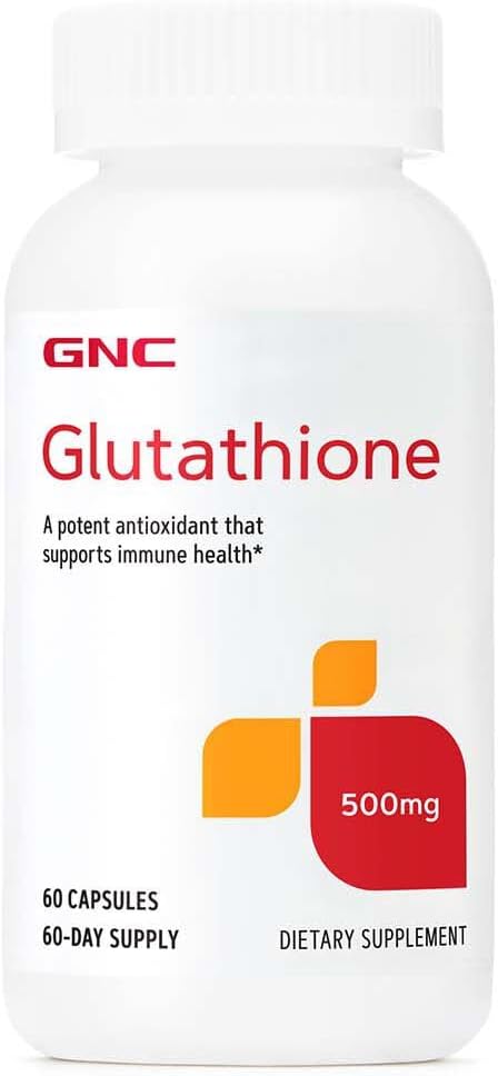 GNC Glutathione 500mg 60 Capsules Supports Immune Health