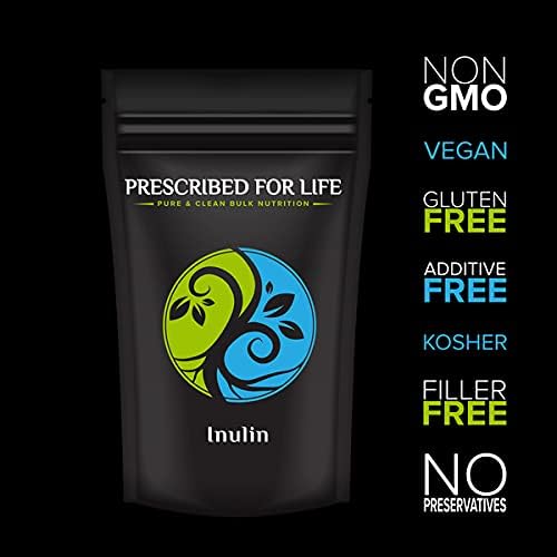 Prescribed For Life Inulin Powder | Prebiotics for Digestive Health | Gluten Free Vegan Non-GMO | Jerusalem Artichoke Supplement | Fructo Oligosaccharide FOS Powder (25 kg / 55 lb)