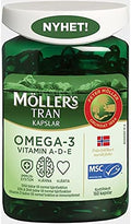 Moller's Moller’s ® | Omega-3 Capsules | Fish Oil | 160 Capsules | Nordic Omega-3 Dietary Supplement with EPA and DHA and Vitamins A D and E | 166-year-old-brand | Daily Health