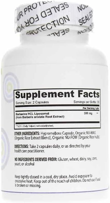 Core Med Science Liposomal Berberine Supplement 300mg - Physician Formulated Berberine HCL with Alpha Lipoic Acid for Blood Sugar Metabolic Health &amp Gut Support - High Absorption – 60 Capsules