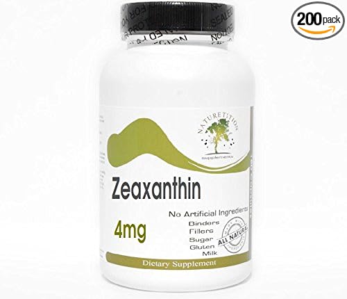Zeaxanthin 4mg ~ 200 Capsules - No Additives ~ Naturetition Supplements