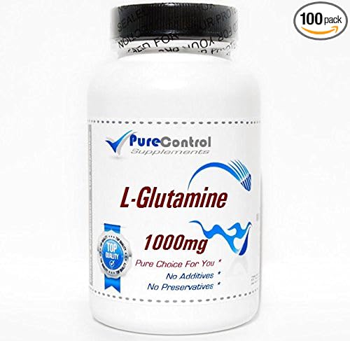 L-Glutamine 1000mg // 100 Capsules // Pure // by PureControl Supplements
