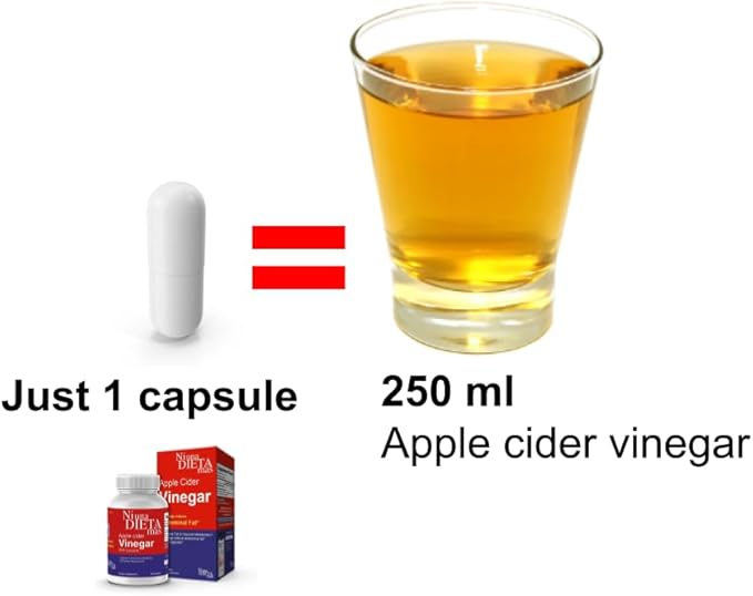 Ni una dieta más Reduce Abdominal Fat - Apple Cider Vinegar Capsules - Best for Weight Loss (Pack of 2)