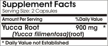 Yucca Root 900mg // 100 Capsules // Pure // by PureControl Supplements