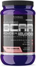 Ultimate Nutrition Flavored BCAA Powder 12000 Post Workout Recovery Drink Amino Acid with Leucine Valine and Isoleucine-Pink Lemonade 60 Servings