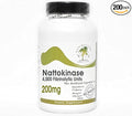 Nattokinase 200mg 4000 Fibrinolytic Units ~ 200 Capsules - No Additives ~ Naturetition Supplements
