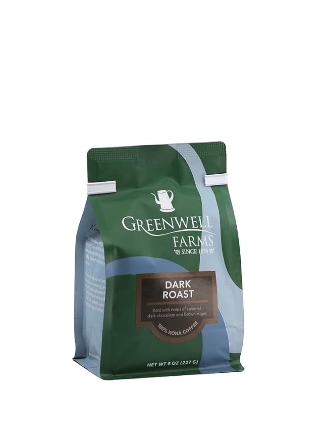 Greenwell Farms 100% Hawaiian Kona Coffee - Dark Roast Ground 8oz