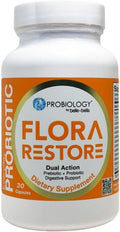 belle+bella Flora Restore Daily Probiotic - 15 Billion Live Cultures - Probiotics &amp Prebiotics for Digestive &amp Gut Health - Immune Support - Promotes Regularity - Vegan &amp Gluten Free - 30