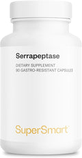 Supersmart - Serrapeptase 120000IU per Day (High Potency) - Bioactive Proteolytic Enzyme - Serratia Peptidase Supplement | Non-GMO &amp Gluten Free - 90 DR Capsules