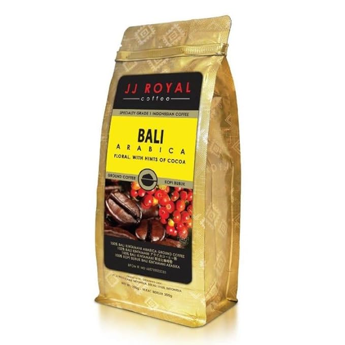 JJ Royal Coffee Bali Arabica 200g Ground Coffee (Pack of 1)
