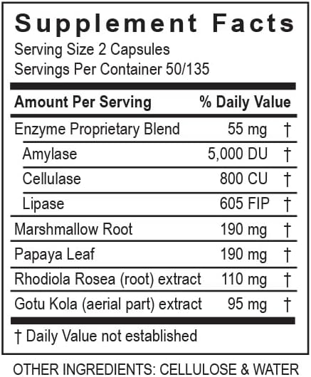 TRANSFORMATION THE GENESIS OF GOOD HEALTH - GastroZymeDigestive Supplement Uniquely Formulated with Enzymes &amp Papaya Leaf Plant Based with Herbs Soothes - Relieves Gastrointestinal Discomfort