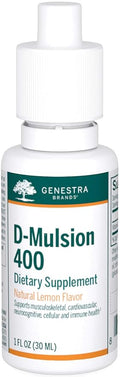 Genestra Brands D-Mulsion 400 - Liquid Vitamin D Supplement - Natural Lemon Flavor - 1110 Servings