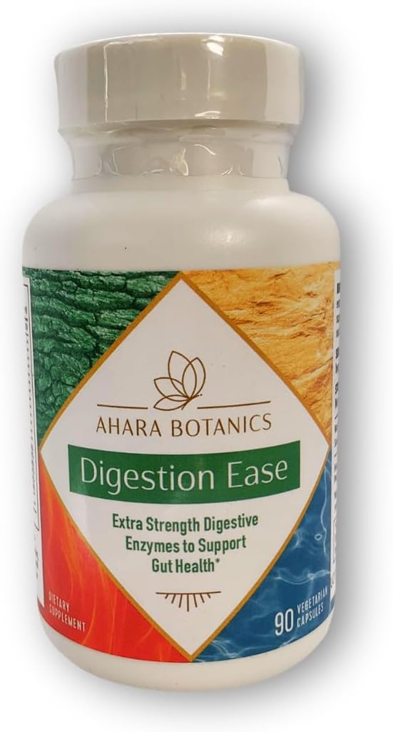 Digestion Ease – Multi-Enzyme Blend for Protein Carbohydrate Fat Dairy and Fiber Support – 60 Capsules